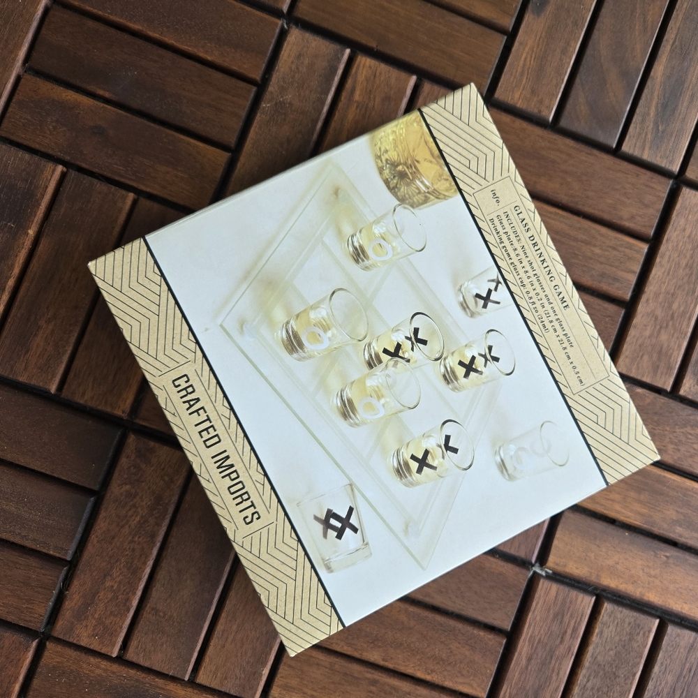 Crafted Imports Tic Tac Toe Shot Glass Set